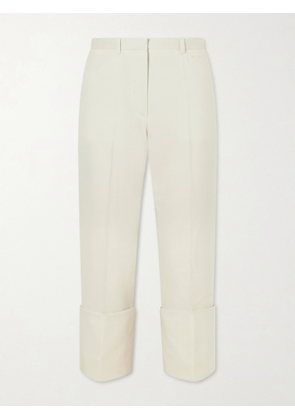 Calvin Klein Collection - Ramie-blend Twill Straight-leg Pants - Neutrals - IT36,IT38,IT40,IT42,IT44,IT46