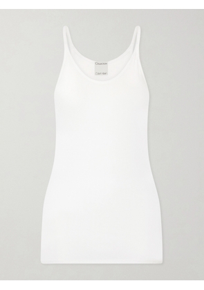 Calvin Klein Collection - Alicia Cotton-blend Jersey Tank Top - White - x small,small,medium,large