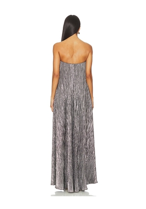 Show Me Your Mumu Athena Maxi Dress in Metallic Silver. Size S. Also in XS.