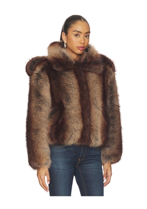 retrofete Segrid Bomber in Brown. Size L. Also in XS, S, M.