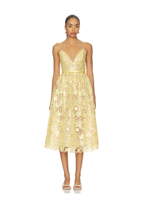 retrofete Eulalia Lace Dress in Lemon. Size L. Also in M, S, XL, XS, XXS.