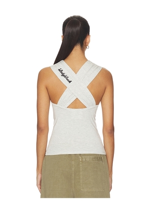 Understated Leather x REVOLVE Midnight Motors Studded Tank Top in Light Grey. Size L. Also in XS, S, M, XL.