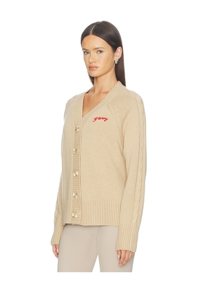 Varley Lotte Button Through Cardigan in Brown. Size L. Also in XS, S, M, XL.