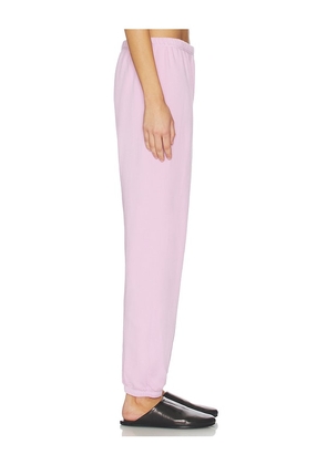 perfectwhitetee French Terry Easy Sweatpant in Pink. Size L. Also in XS, S.