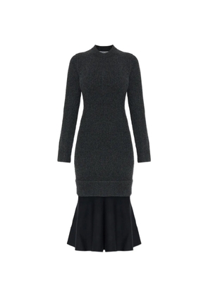 Alexander Wang ribbed long-sleeves midi dress - Grey