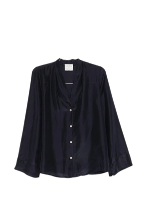 Forte Forte pleated V-neck shirt - Blue