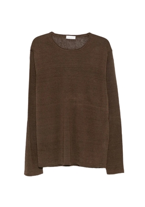Roberto Collina fine-knit long-sleeve sweater - Brown