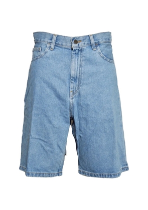 Carhartt WIP Brandon logo-patch denim shorts - Blue