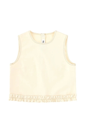 Baum Und Pferdgarten Madie ruffled contrast-stitch top - Yellow