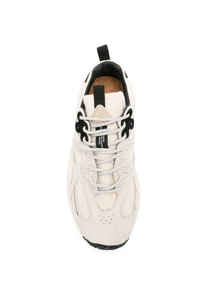 FLOWER MOUNTAIN panelled speckled-sole sneakers - Neutrals