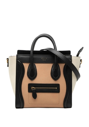 Celine Pre-Owned 2013 Nano Tricolor Leather Luggage Tote satchel - Brown