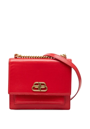 Balenciaga Pre-Owned 2019 Embossed Patent Sharp S Chain shoulder bag - Red