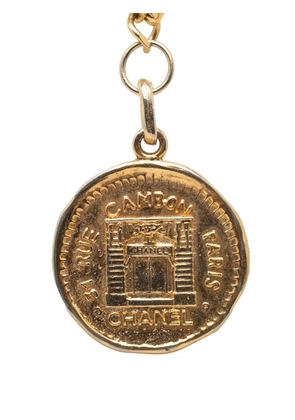 CHANEL Pre-Owned 1970-1980 Gold Plated 31 Rue Cambon Medallion Pendant Necklace costume necklace