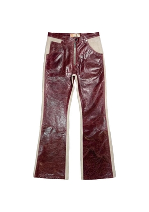SEKRIT Western flared leather trousers