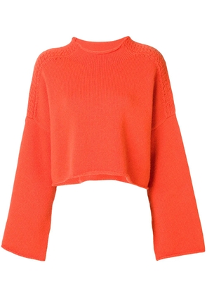 JW Anderson tangerine shoulder cable detail jumper - Yellow