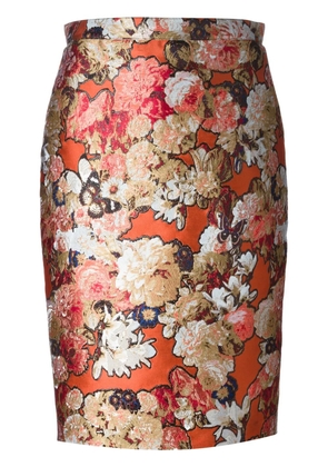 Givenchy floral jacquard skirt - Yellow