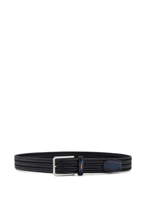 Santoni braided leather belt - Blue