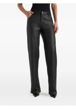 Manière De Voir Florence wax-effect trousers - Black