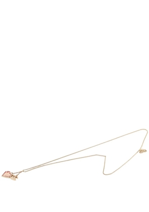 CHANEL Pre-Owned 2005 CC Gold Plated Laquered Heart Pendant Necklace costume necklace