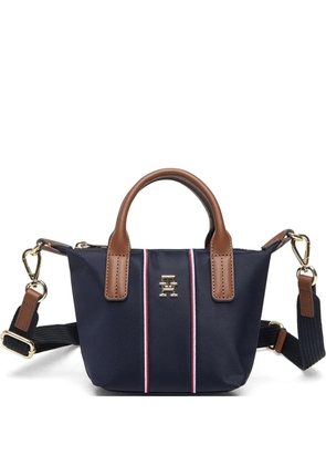 Tommy Hilfiger Signature striped logo-plaque tote bag - Blue