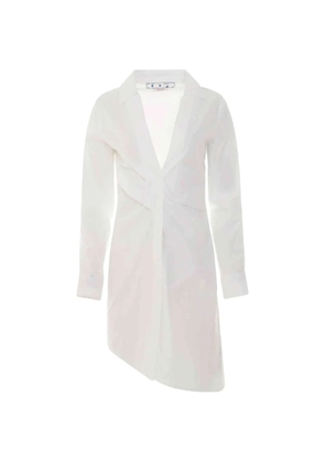 Off-White draped asymmetric-hem shirt dress