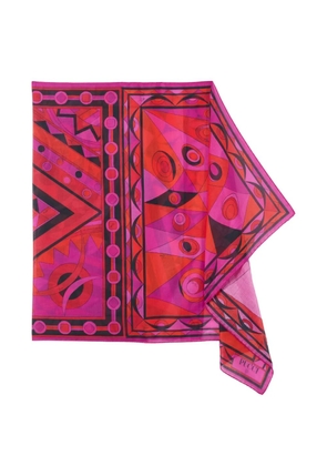 PUCCI cotton sarong with mixed-prints - Pink