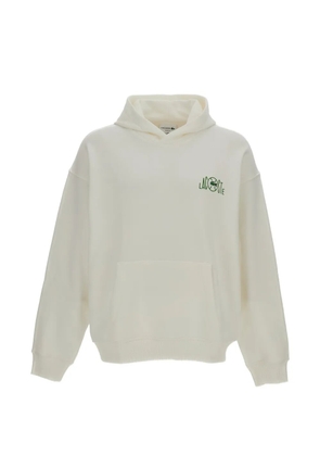 Lacoste logo-print graphic-back hoodie - Neutrals