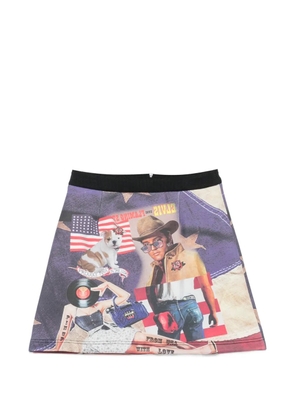 The Artistylist graphic-print A-line skirt - Purple