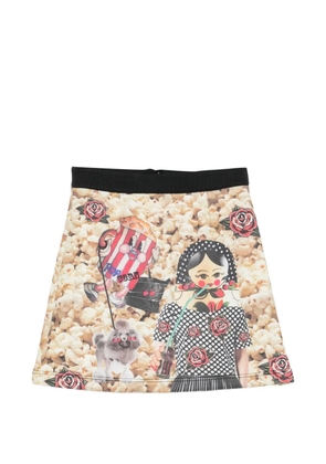 The Artistylist popcorn-print A-line mini skirt - Neutrals