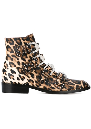 Givenchy leopard print boots - Black