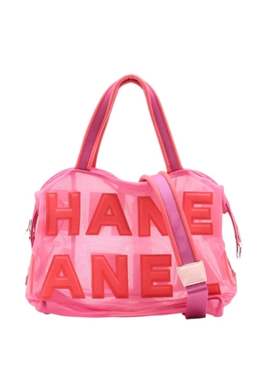 CHANEL Pre-Owned 2019 Mesh Logo satchel - Pink
