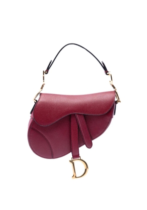 Christian Dior Pre-Owned 2018 Mini Grained Calfskin Saddle Bag satchel - Red