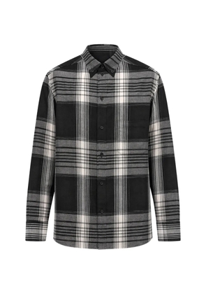 Yohji Yamamoto plaid button-down shirt - Black
