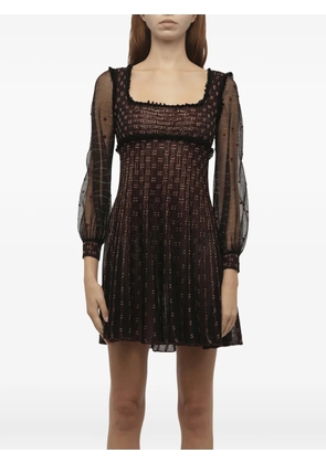 Alexander McQueen ruffle-trimmed tulle mini dress - Black