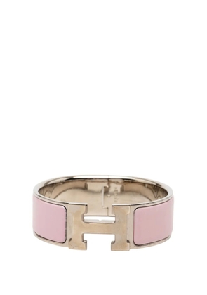 Hermès Pre-Owned 2000-2025 Wide Enamel Clic Clac H Bracelet GM costume bracelet - Pink