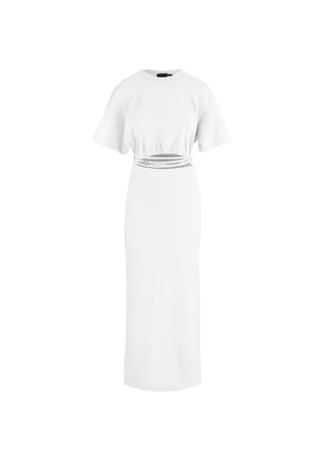 PINKO cut-out wrap-around dress - White
