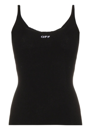 Off-White Cami Fitted Logo Top - Black