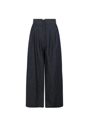 Dusan pleated wide-leg jeans - Blue