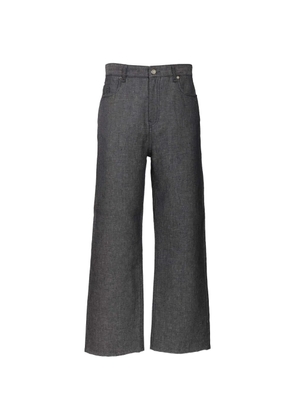 FENDI logo-embroidered jeans - Blue