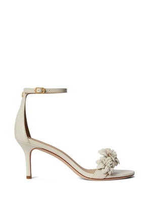 Lauren Ralph Lauren Allie floral-embellished leather sandals - Neutrals