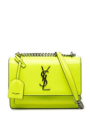 Saint Laurent Pre-Owned 2019 Small Patent Monogram Sunset crossbody bag - Yellow