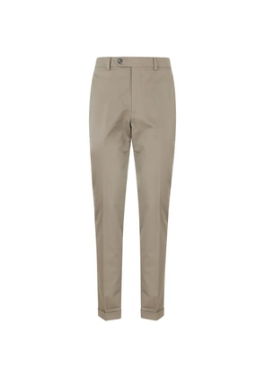 Berwich pressed-crease turn-up trousers - Neutrals