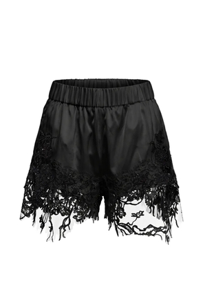 Almaz lace-trim mini shorts - Black
