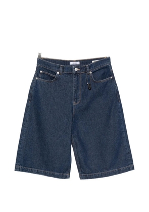 IMPERIAL logo-charm denim shorts - Blue