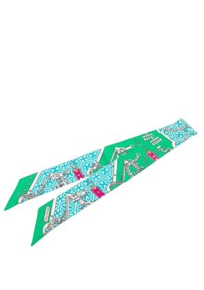 Hermès Pre-Owned 2000-2026 More Et Gourmettes Remix Twilly Scarf scarves - Green