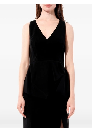 Balenciaga V-neck sleeveless midi dress - Black
