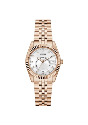 GUESS USA round-shape 34mm watch - Silver