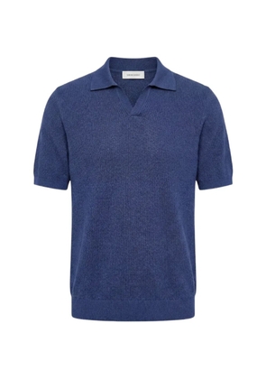 Gran Sasso ribbed-knit short-sleeve polo shirt - Blue