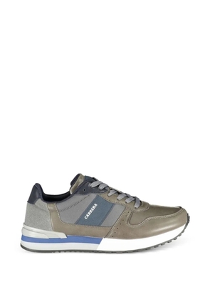Carrera lace-up panelled leather sneakers - Brown