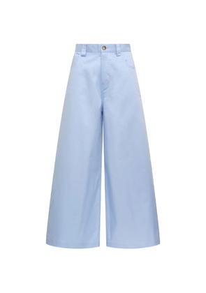 MALIPARMI contrast-stitch wide-leg trousers - Blue